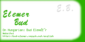 elemer bud business card